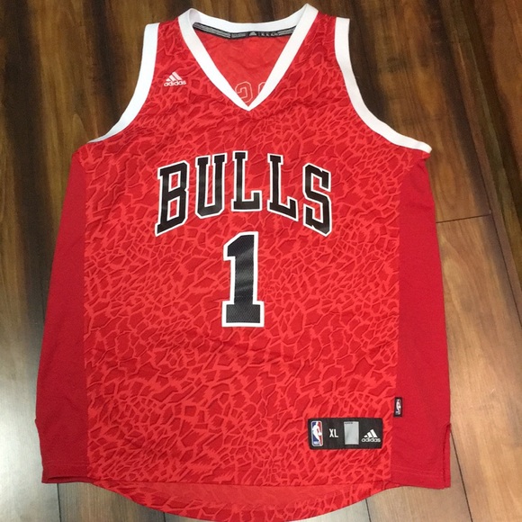 adidas Other - Men’s Adidas Derrick Rose red black jersey